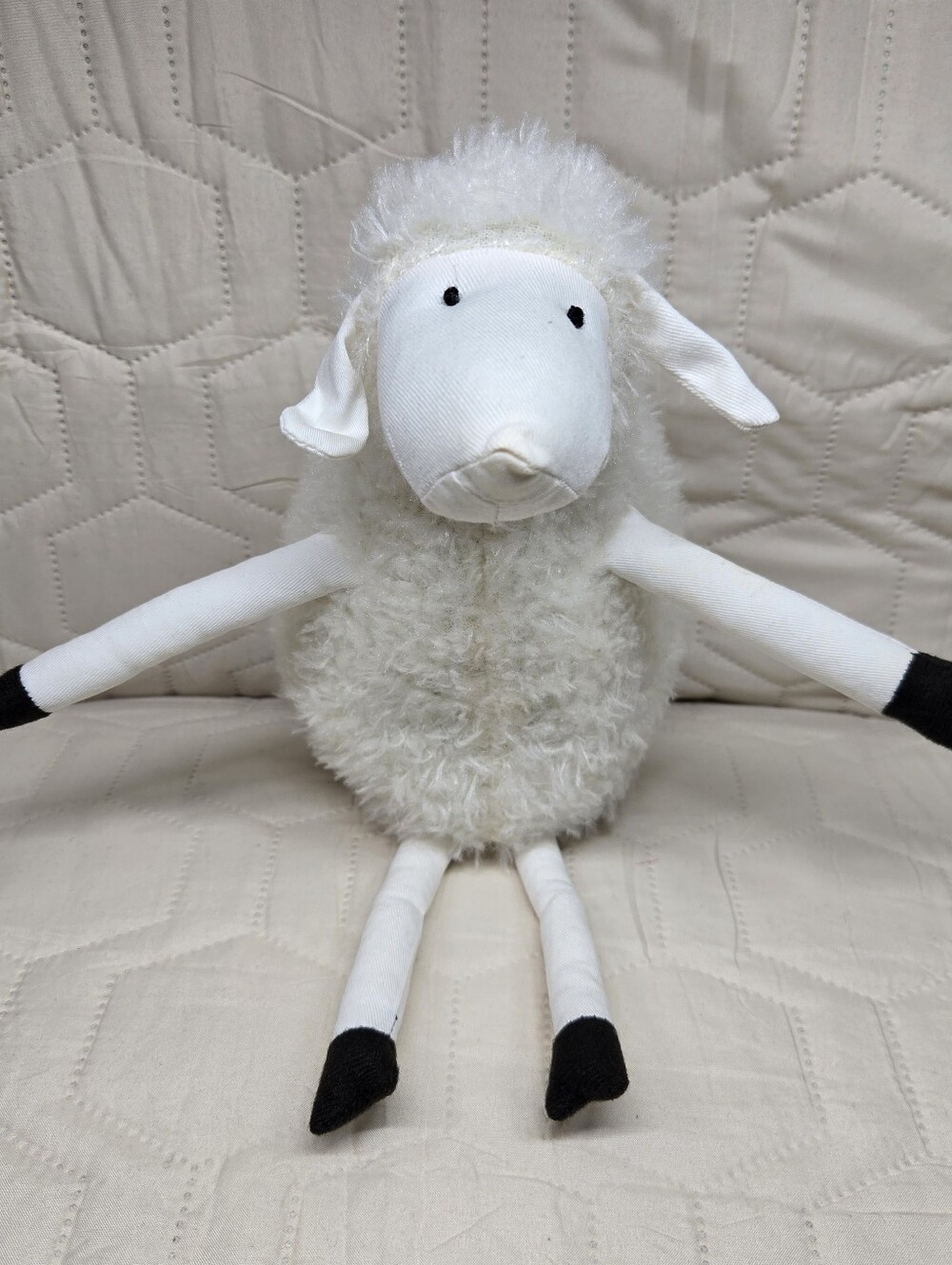 Empress Arts Plush White Shaggy Lamb